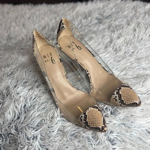 Mix No. 6 Shoes - Animal Print & Clear Heels
